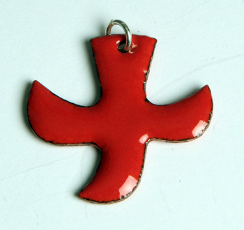 Kreuz/Taube rot (groß)