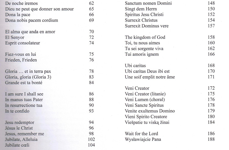Die Gesänge aus Taizé - Gitarrenstimmen