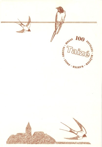 Briefpapier Schwalben / Hirondelle
