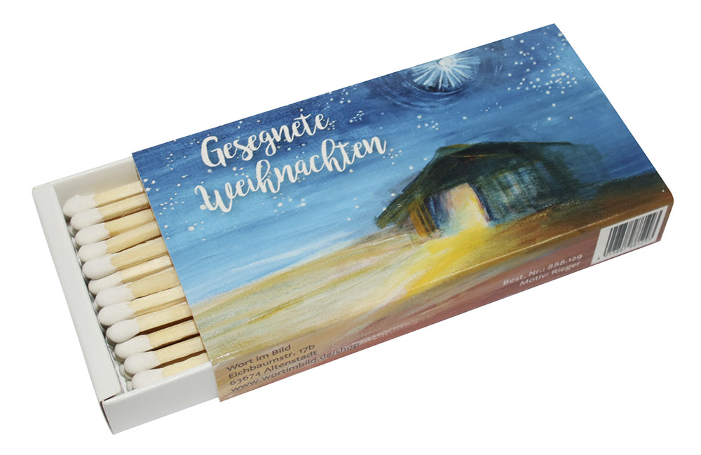 Streichholzschachtel Gesegnete Weihnachten