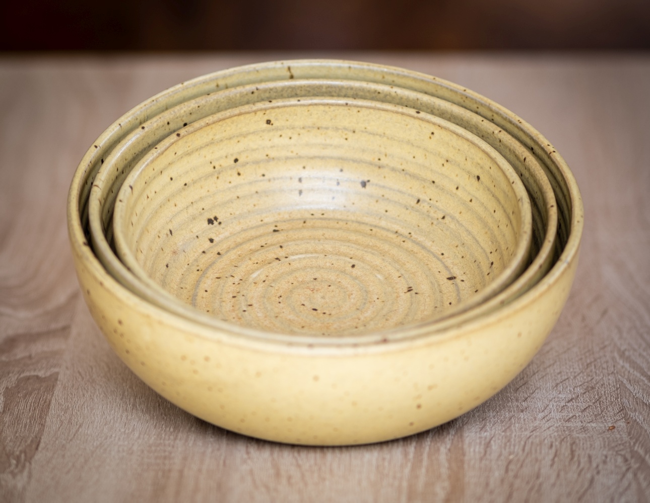 Dreier-Salatschüssel gelb