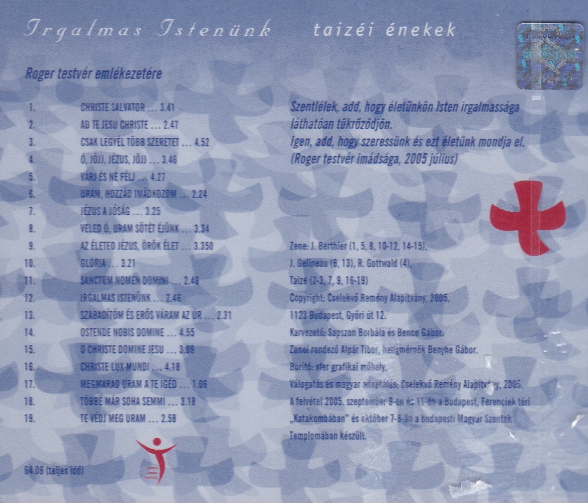 CD Taizéi énekek - Irgalmas Istenünk