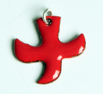 Kreuz/Taube rot (klein)