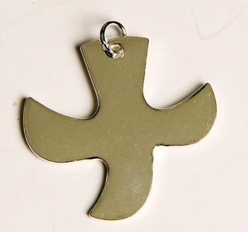 Kreuz/Taube silber (klein)