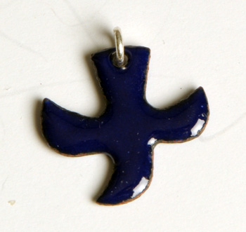 Kreuz/Taube dunkelblau (klein)